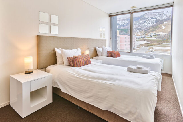 Yama Shizen West 502a Bedroom with ski resort view