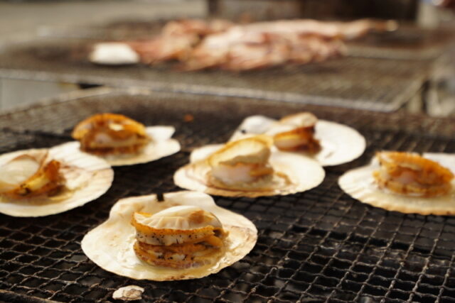 Iwanai Town Dotou Matsuri Summer Festival Hotate Grill Scallops Food