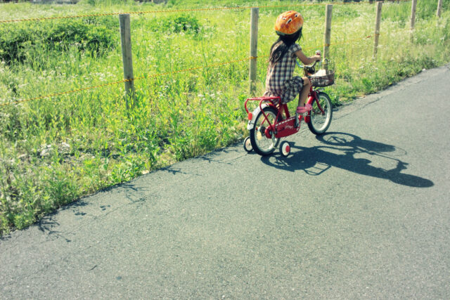Young Girl Child Riding Bike Cycling Summer Edit