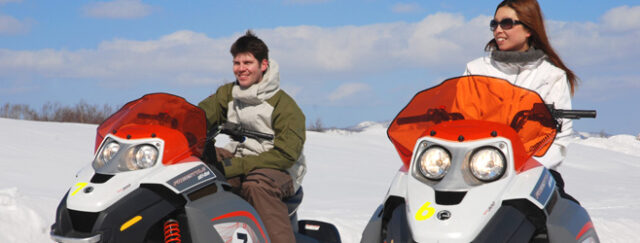 Snowmobiling in Niseko