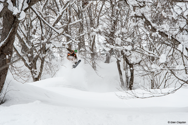Seth Wescott riding in Niseko, Japan