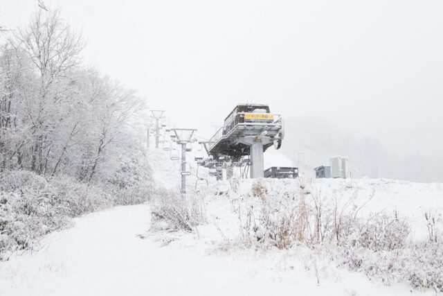 Ski lifts at Niseko Grand Hirafu on November 20th.