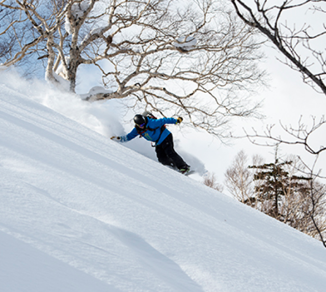 Rob Kingwill riding in Niseko, Japan