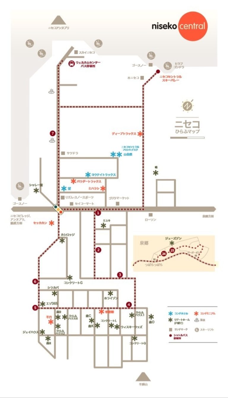 Niseko Central Properties Map Jp