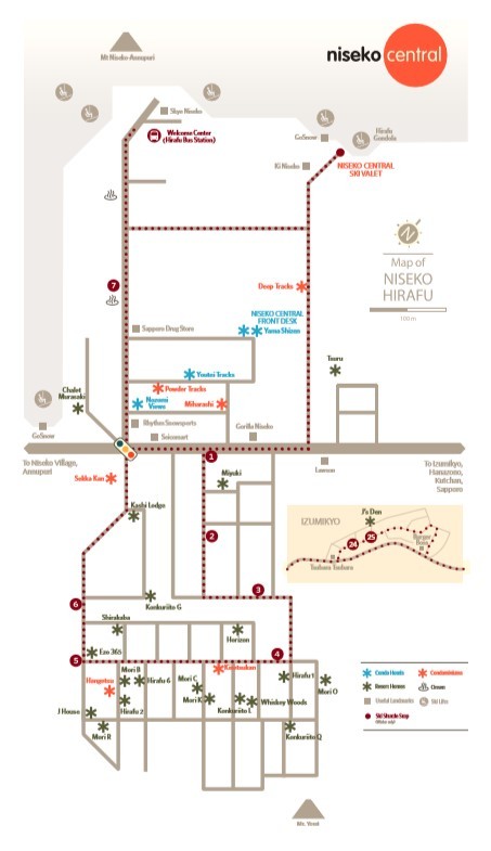 Niseko Central Properties Map En1