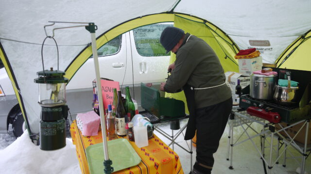 Chef preparing for us.