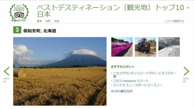 第三位　北海道倶知安町