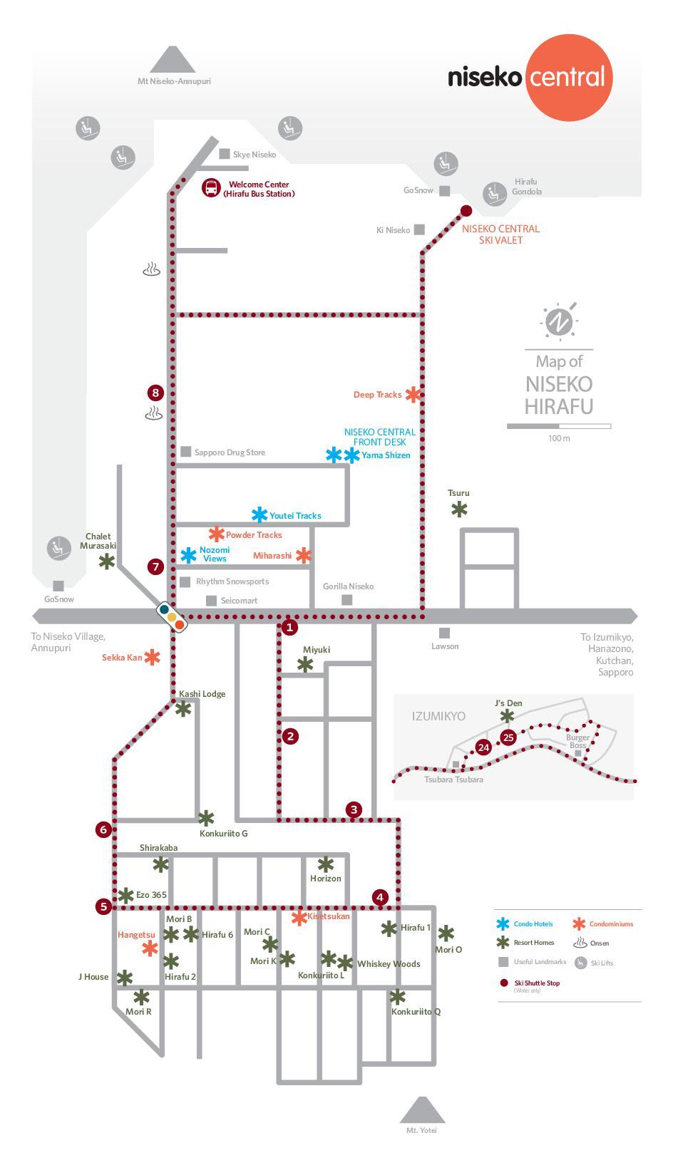 2018 Niseko Central Properties Map En